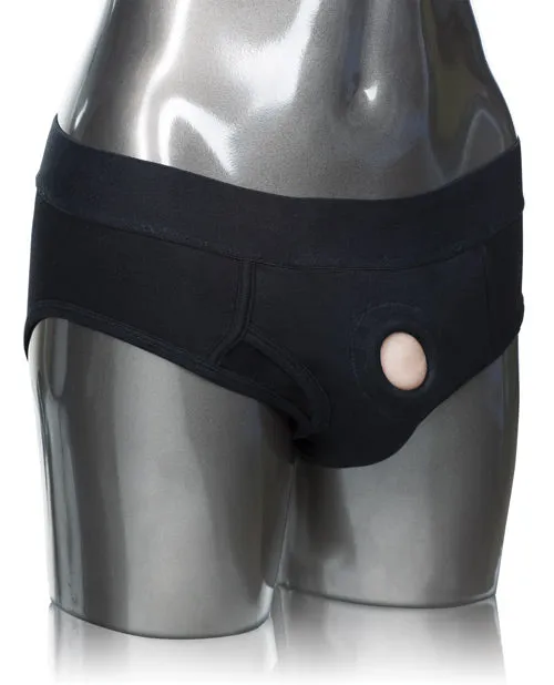Packer Gear Brief Harness ML Black Packer Gear Female Sex Toys