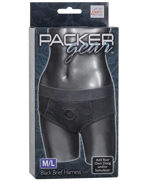 Packer Gear Brief Harness ML Black Packer Gear Female Sex Toys