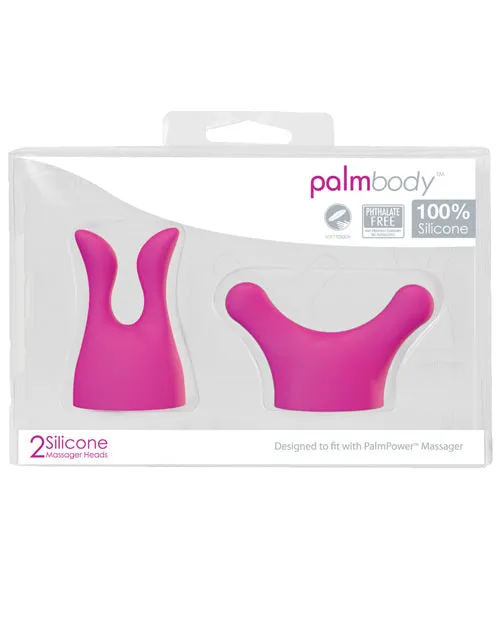 Palmpower Female Sex Toys PalmBody Silicone Massager Head Attachment 2 Per Pack Pink