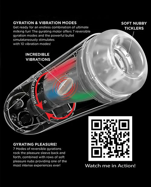 Pdx Elite Male Sex Toys PDX Elite Ultimate Milker 2 Rechargeable Masturbator BlackClear
