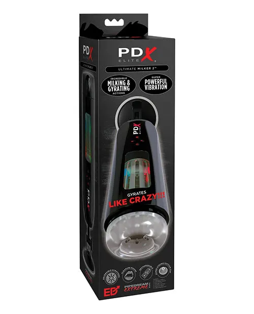 Pdx Elite Male Sex Toys PDX Elite Ultimate Milker 2 Rechargeable Masturbator BlackClear
