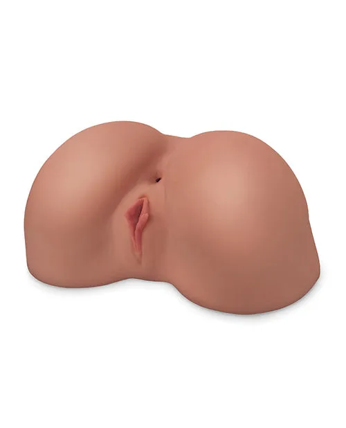 Pdx Plus Male Sex Toys PDX Plus Perfect 10 Booty Realistic Pussy and Ass Masturbator Caramel