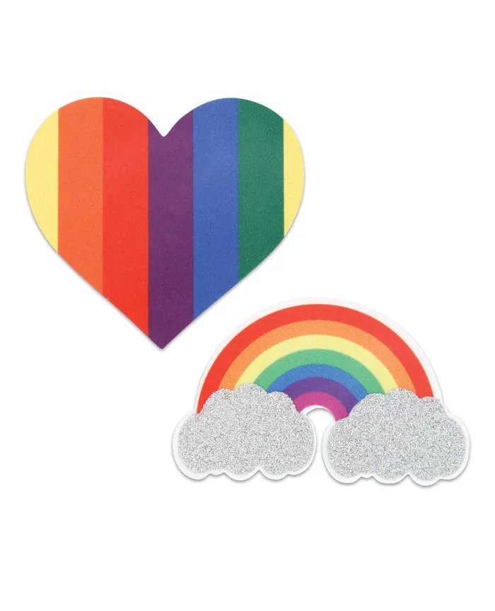 Peekaboo Vibrators Peekaboo Pride Glitter Rainbows and Hearts Pasties Rainbow Peekaboo Vibrators Peekaboo Pride Glitter Rainbows and Hearts Pasties Rainbow