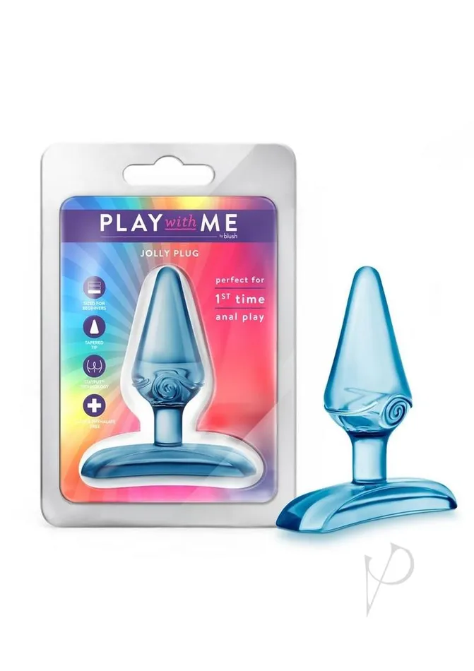 Play With Me By Blush Play with Me Jolly Plug Butt Plug Blue Anal