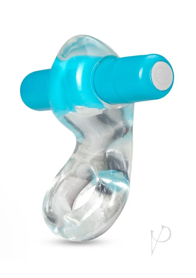 Play with Me Delight Vibrating Cock Ring Blue Play With Me By Blush Couples