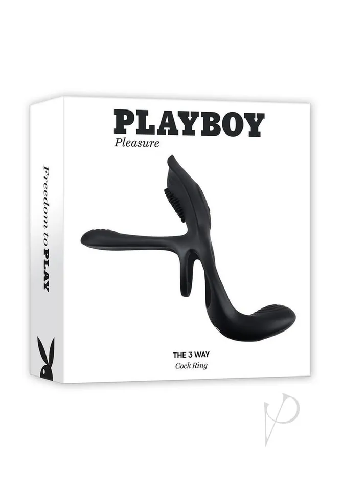 Playboy Male Sex Toys Playboy The 3 Way Rechargeable Silicone Cock Ring Black Playboy Male Sex Toys Playboy The 3 Way Rechargeable Silicone Cock Ring Black