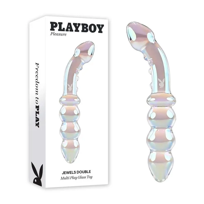 Playboy Pleasure Dildos Playboy Pleasure Jewels Double Ended Glass Dildo 17cm