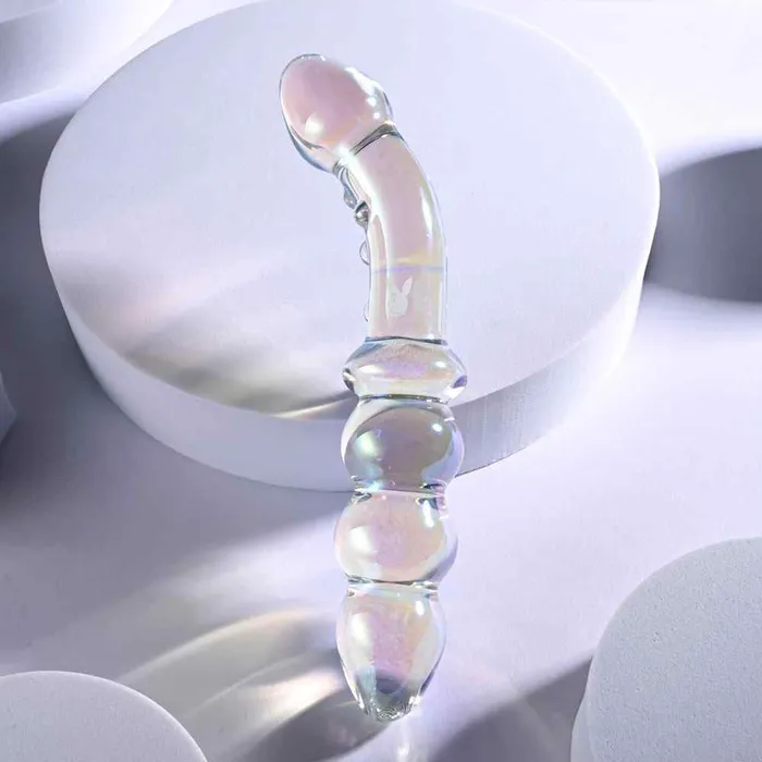 Playboy Pleasure Dildos Playboy Pleasure Jewels Double Ended Glass Dildo 17cm
