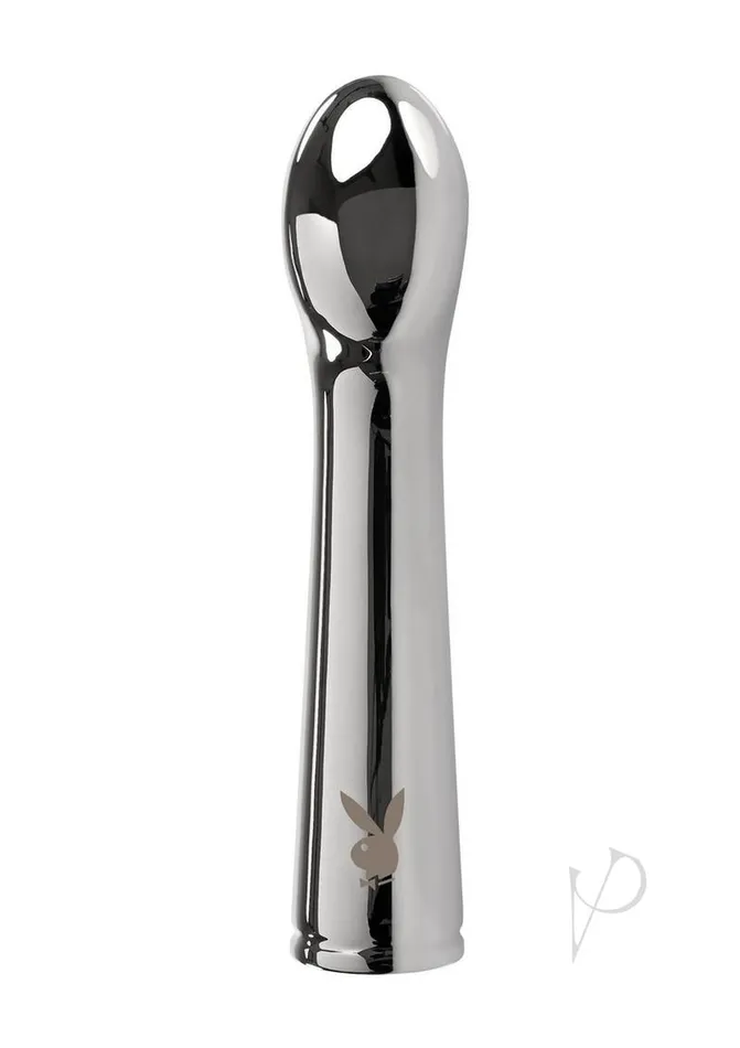 Playboy Swoon Rechargeable Vibrator Silver Playboy Female Sex Toys