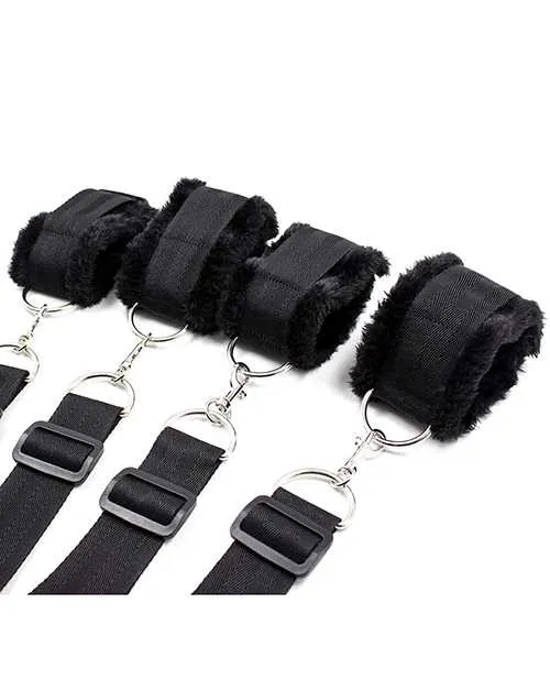 Plesur Fuzzy Bedroom Bondage Kit Black Plesur Anal