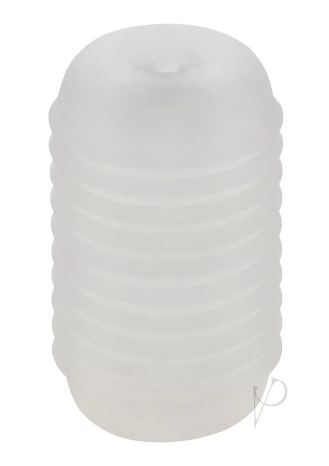 Pop Sock Male Sex Toys Pop Sock Ribbed Stroker Clear