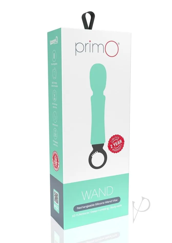 Prim O Vibrators PrimO Rechargeable Silicone Wand Teal