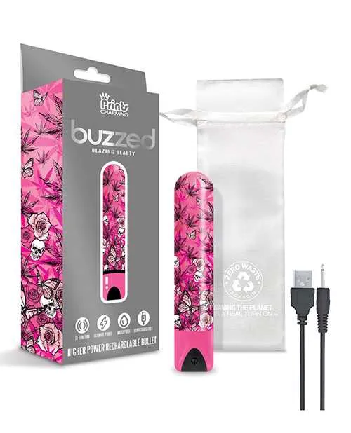 Prints Charming Vibrators Buzzed 35 Rechargeable Bullet Blazing Beauty Pink Prints Charming Vibrators Buzzed 35 Rechargeable Bullet Blazing Beauty Pink