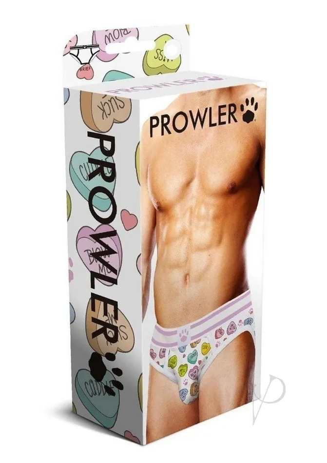 Prowler Female Sex Toys Prowler Candy Hearts Brief Small White