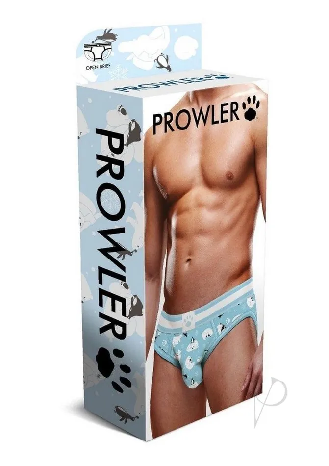 Prowler Vibrators Prowler Winter Animals Open Brief Medium BlueWhite