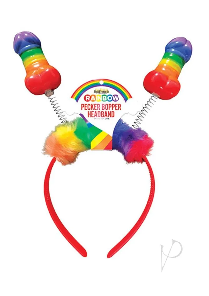 Rainbow Anal Rainbow Pecker Bopper Headband Multicolor