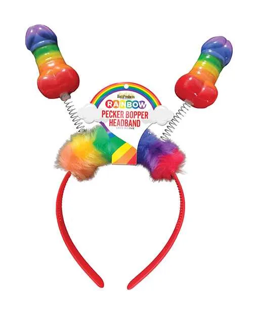 Rainbow Anal Rainbow Pecker Bopper Headband Multicolor Rainbow Anal Rainbow Pecker Bopper Headband Multicolor