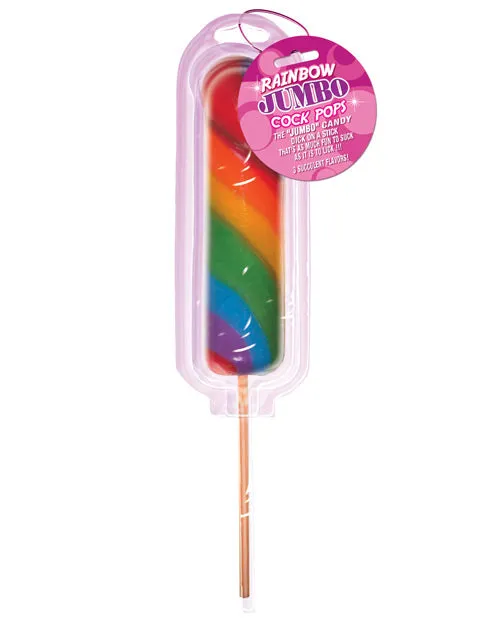 Rainbow Jumbo Cock Lollipop Rainbow Dildos