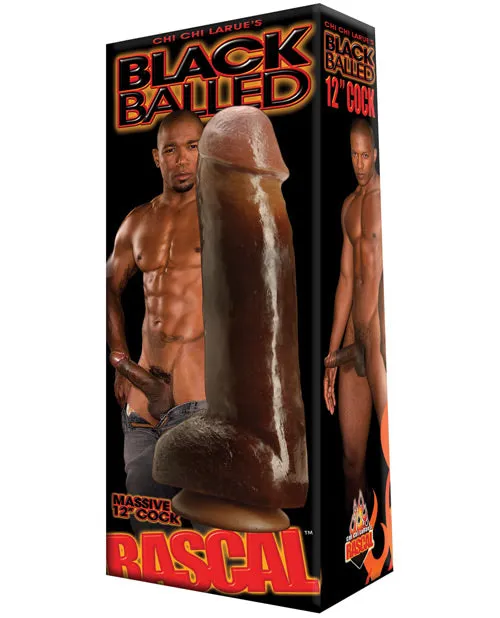 Rascal Rascal Chi Chi Larues Black Balled Massive Cock Waterproof 12in Chocolate Dildos