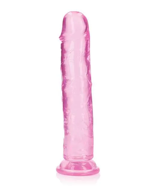Real Rock Dildos RealRock Crystal Clear Straight No Balls Dildo 10in Pink Real Rock Dildos RealRock Crystal Clear Straight No Balls Dildo 10in Pink