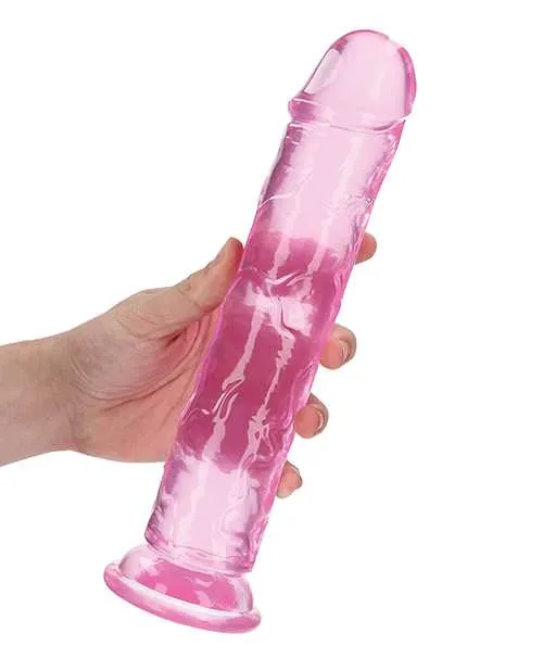 Real Rock Dildos RealRock Crystal Clear Straight No Balls Dildo 10in Pink Real Rock Dildos RealRock Crystal Clear Straight No Balls Dildo 10in Pink