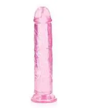 RealRock Crystal Clear Straight No Balls Dildo 7in Pink Real Rock Dildos RealRock Crystal Clear Straight No Balls Dildo 7in Pink Real Rock Dildos