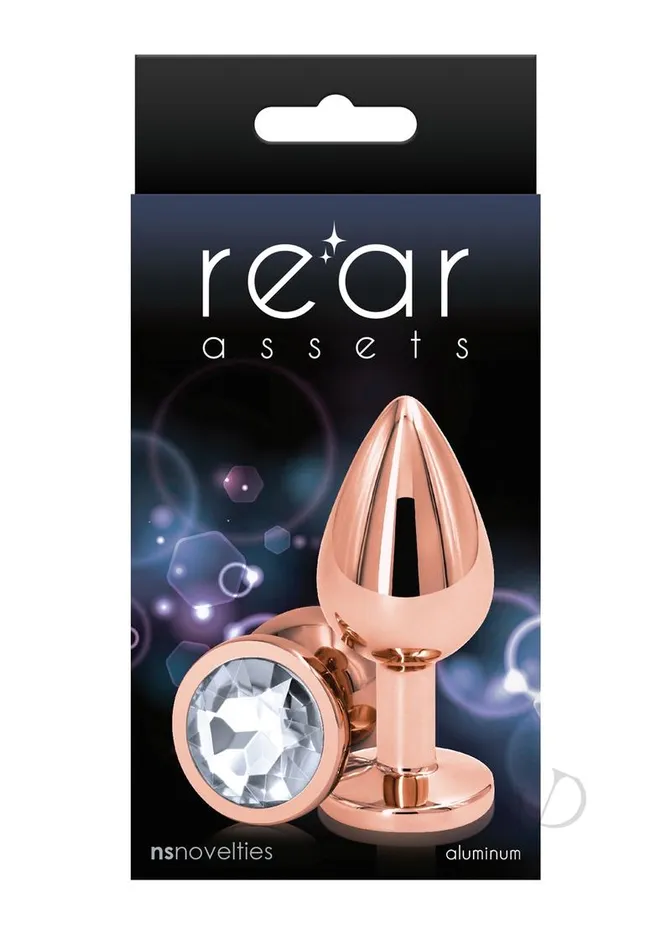 Rear Assets Anal Rear Assets Rose Gold Anal Plug Medium Clear