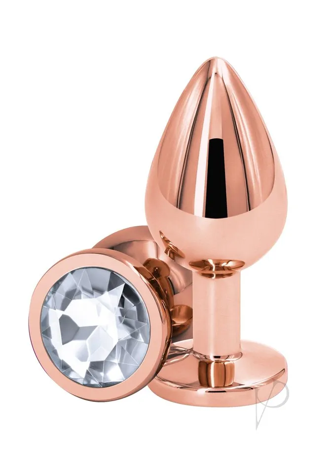 Rear Assets Anal Rear Assets Rose Gold Anal Plug Medium Clear