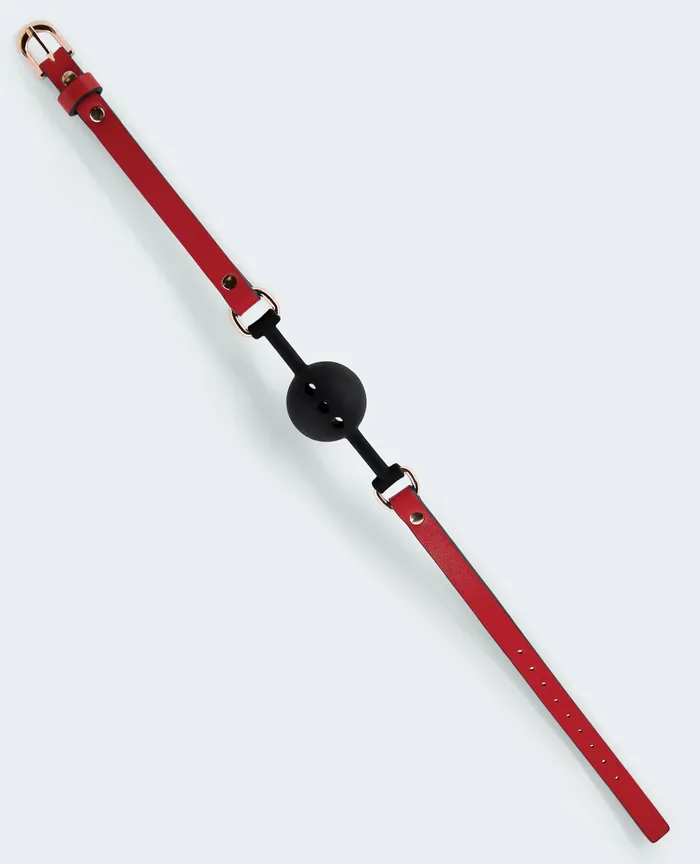 Restraints Lust Lust PU Leather Ball Gag RedBlack