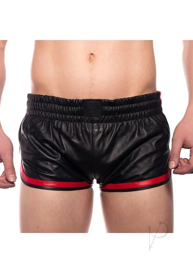 Restraints Prowler Red Leather Sport Shorts Large BlackRed Prowler Red