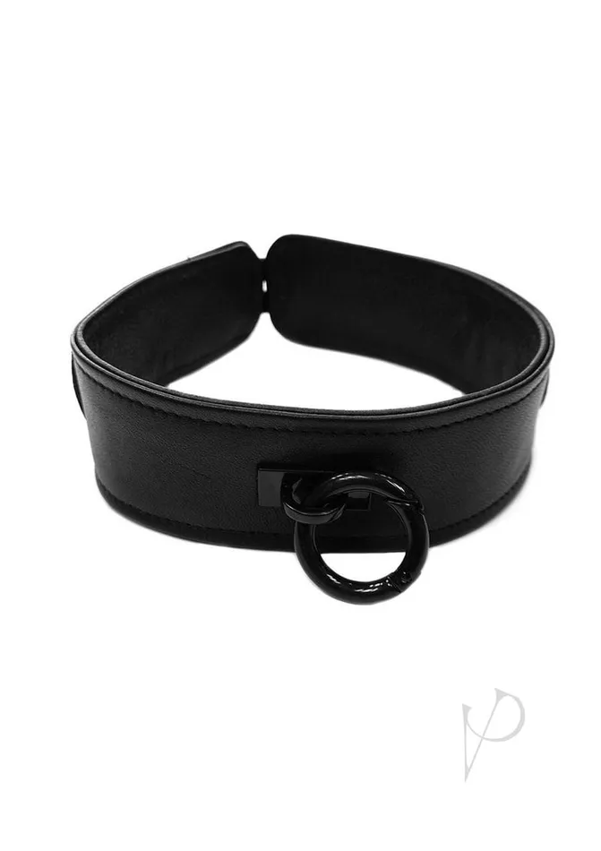 Restraints Rouge Rouge Leather Collar Black