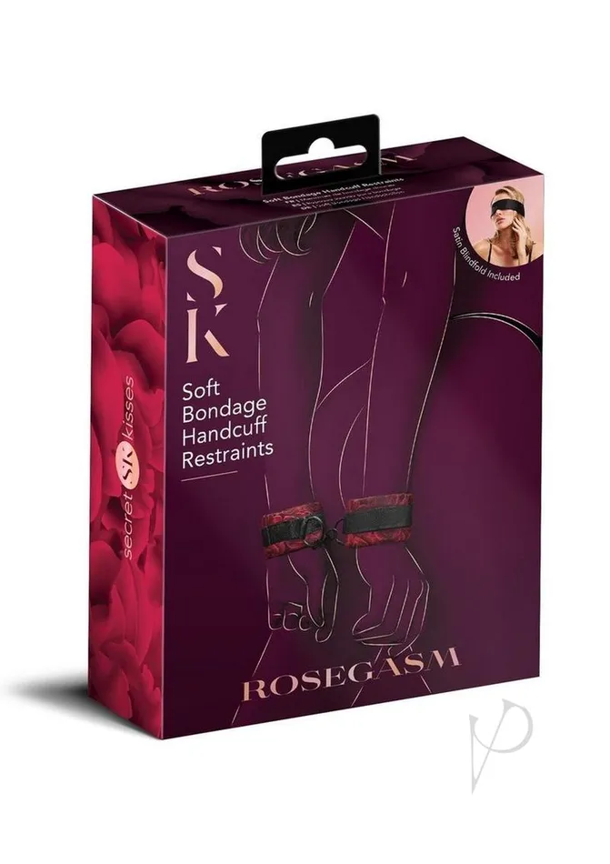 Restraints Secret Kisses Secret Kisses Rosegasm Cuffs with Satin Blindfold RedBlack Restraints Secret Kisses Secret Kisses Rosegasm Cuffs with Satin Blindfold RedBlack