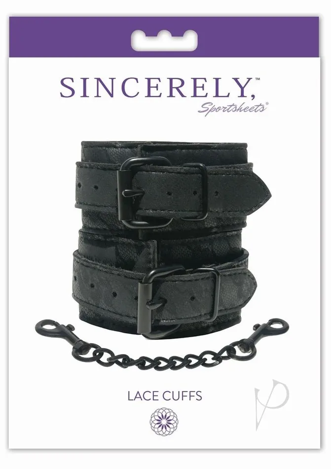 Restraints Sincerely Sincerely Wrist Lace Cuffs Black