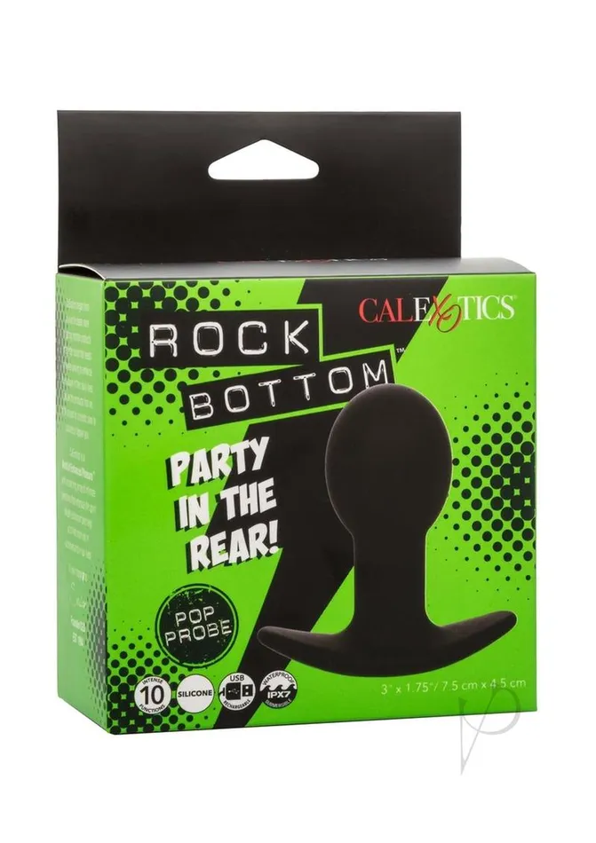 Rock Bottom Rock Bottom Pop Rechargeable Silicone Probe Black Anal