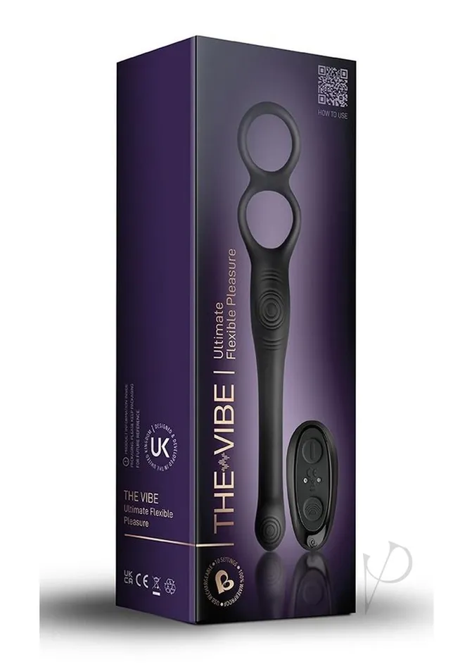 Rocks Off Anal TheVibe Silicone Rechargeable Anal Stimulator with Remote Control BlackSilver Rocks Off Anal TheVibe Silicone Rechargeable Anal Stimulator with Remote Control BlackSilver
