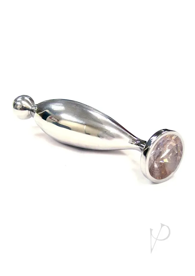 Rouge Rouge Fish Tail Stainless Steel Anal Plug Large Clear Jewel Male Sex Toys Rouge Rouge Fish Tail Stainless Steel Anal Plug Large Clear Jewel Male Sex Toys