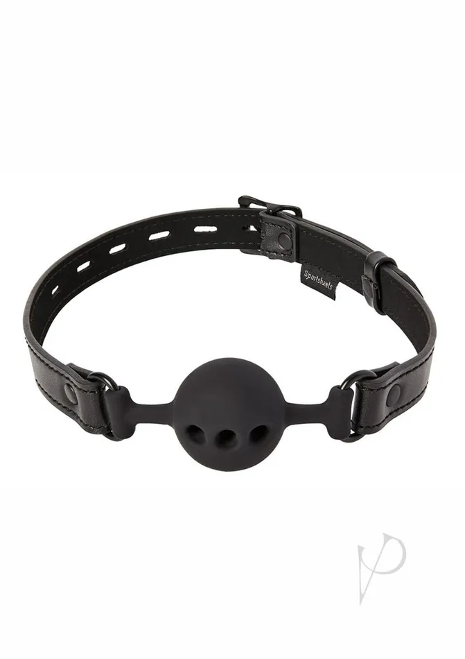 Saffron Anal Saffron Breathable Ball Gag Black