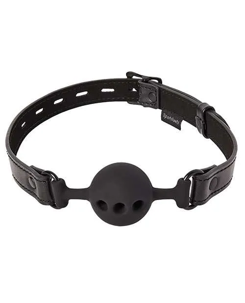 Saffron Anal Saffron Breathable Ball Gag Black