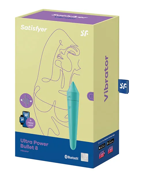 Satisfyer Female Sex Toys Satisfyer Ultra Power Bullet 8 Rechargeable Silicone Bullet Vibrator Teal