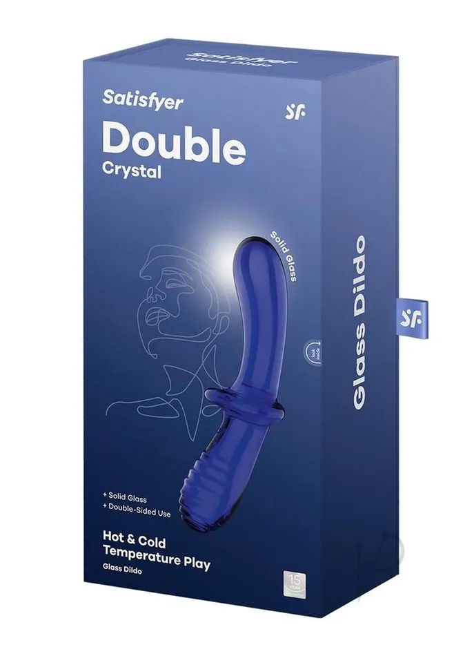 Satisfyer Satisfyer Double Crystal Glass Dildo Light Blue Dildos