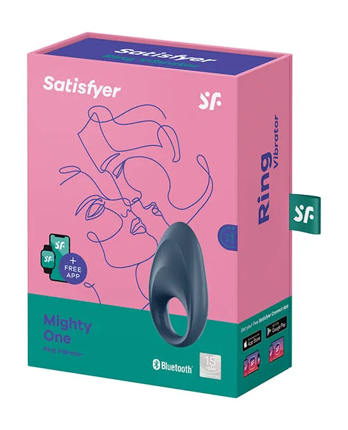 Satisfyer Vibrators Satisfyer Mighty One Rechargeable Silicone Couples Ring Blue Satisfyer Vibrators Satisfyer Mighty One Rechargeable Silicone Couples Ring Blue