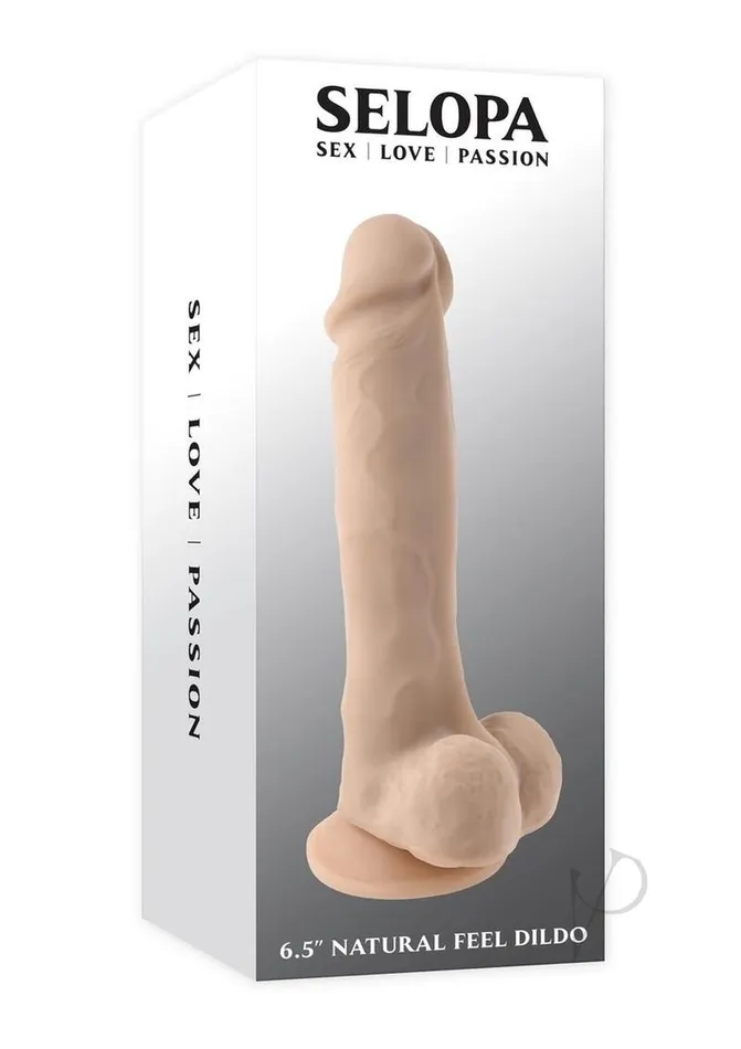 Selopa Natural Feel Dildo 65in with Balls Vanilla Selopa Dildos