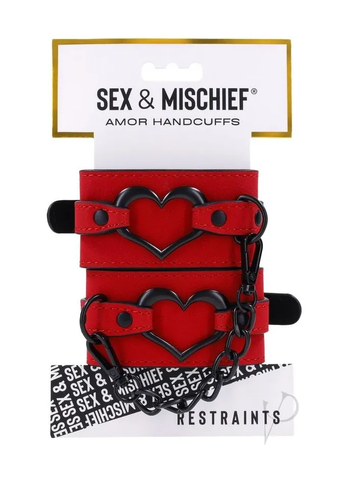 Sex and Mischief Amor Handcuffs RedBlack Sex And Mischief Anal