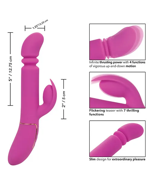 Shameless Slim Player Silicone Rechargeable Rabbit Vibrator Fuchsia Shameless Female Sex Toys