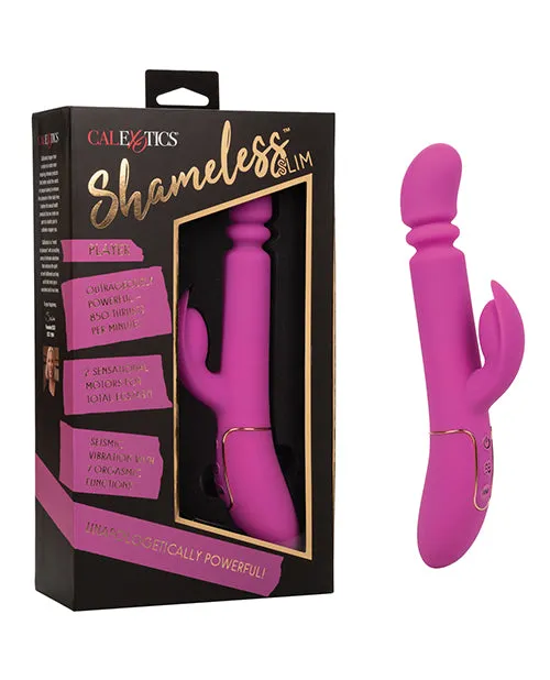 Shameless Slim Player Silicone Rechargeable Rabbit Vibrator Fuchsia Shameless Female Sex Toys