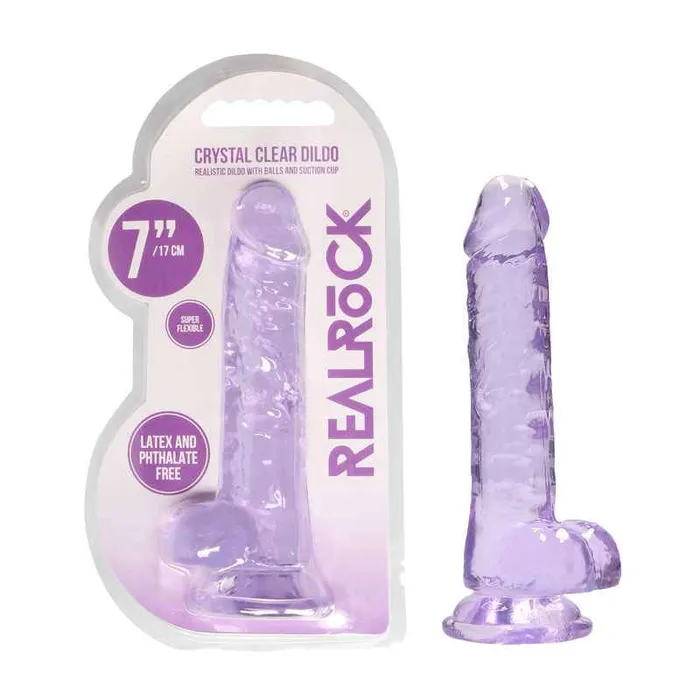 Shots Toys Female Sex Toys REALROCK 7 Inch Realistic Dildo With Balls