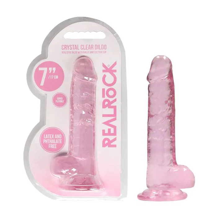 Shots Toys Female Sex Toys REALROCK 7 Inch Realistic Dildo With Balls
