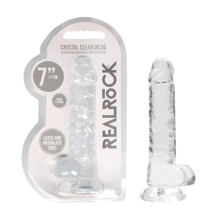 Shots Toys Female Sex Toys REALROCK 7 Inch Realistic Dildo With Balls