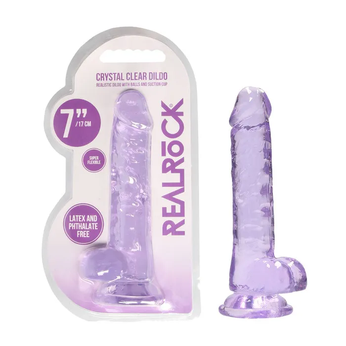 Shots Toys Female Sex Toys REALROCK 7 Inch Realistic Dildo With Balls