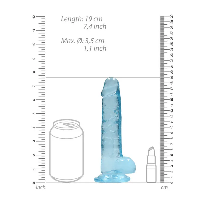 Shots Toys Female Sex Toys REALROCK 7 Inch Realistic Dildo With Balls